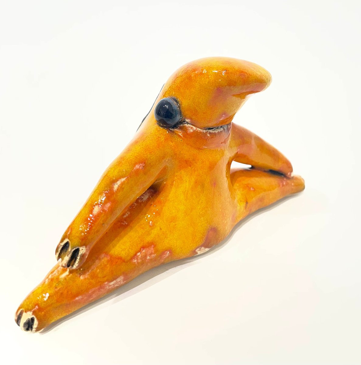 Expressive Clay Sculpture , A Dragon Comedy By Viktor Zuk, 6 X 3, Artwork For Sale On Artfinder