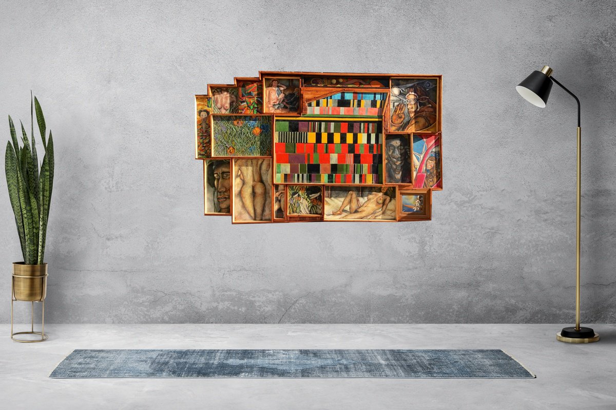 Portrait Oil Painting By Jg Wilson, 50 X 30, Fragments N. 5, Original Artwork