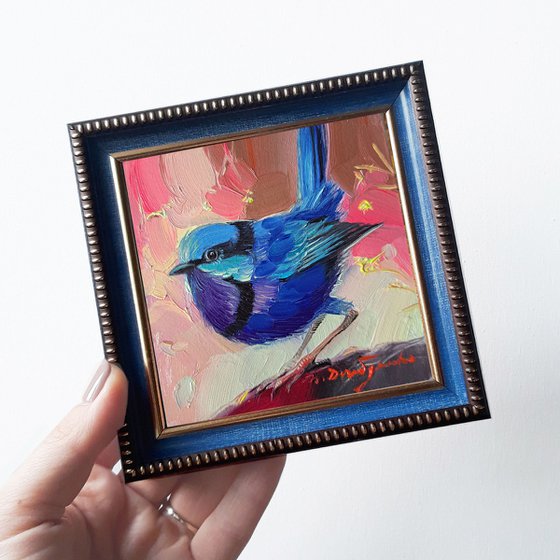 Fairy wren bird painting