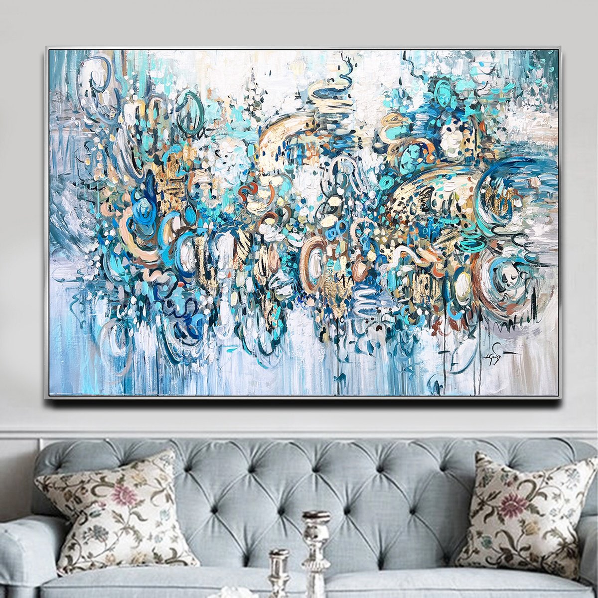  Shimmering Deep By Lana Guise, 49 X 33, Artwork For Sale On Artfinder