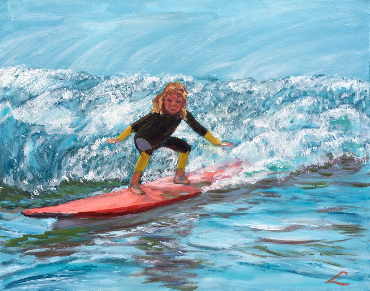 Young surfer by Elena Sokolova