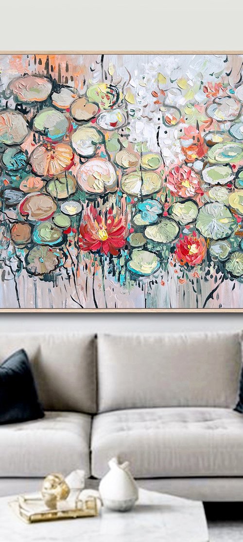 Sun Kissed Lotus Pond by Lana Guise