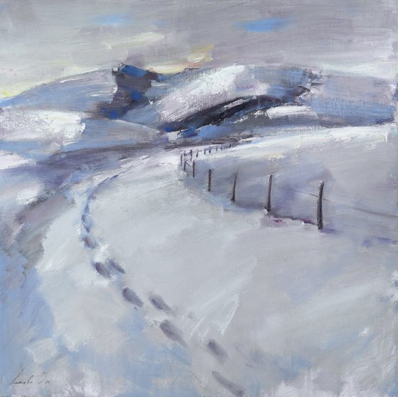 Footprints in the snow