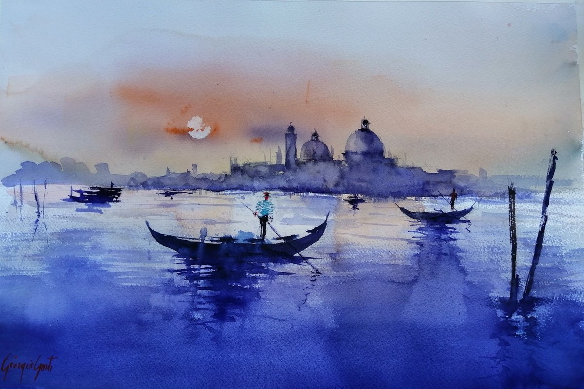 Impressionistic Watercolour , Venice 113 By Giorgio Gosti, 21 X 14, Artwork For Sale On Artfinder
