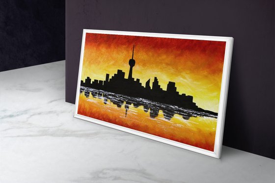Sunset City Silhouette