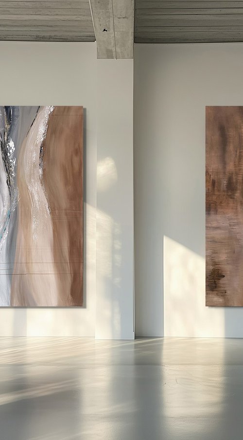Parallel Currents Diptych by Tatiana Malinovscaia