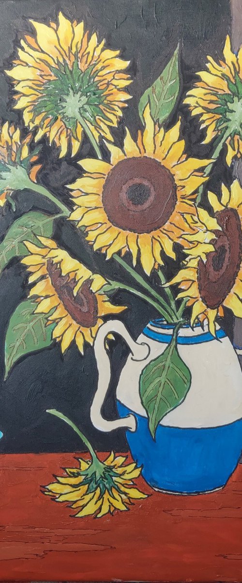 vase of sunflowers by Colin Ross Jack