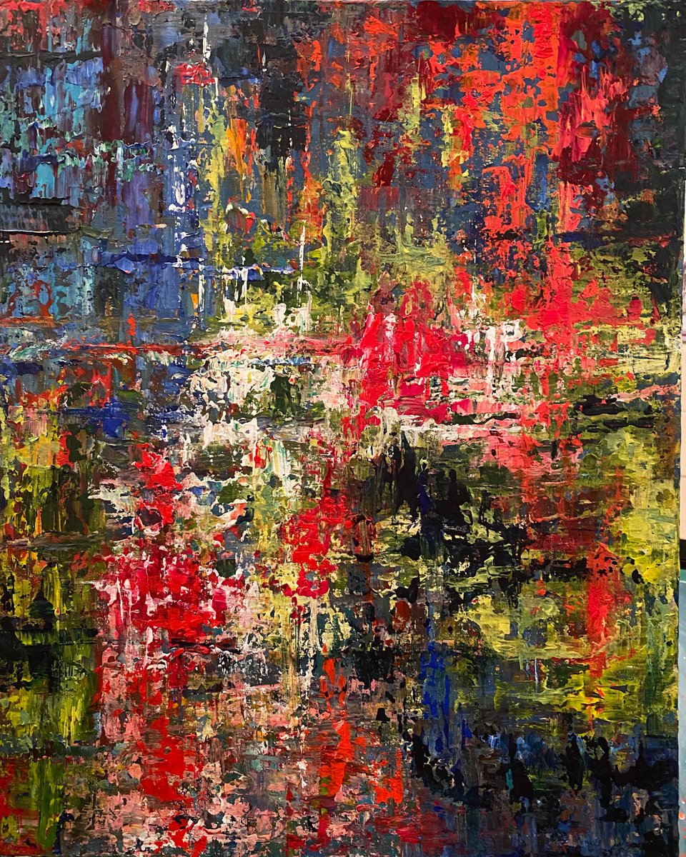 Red dream abstract by Clare Hoath