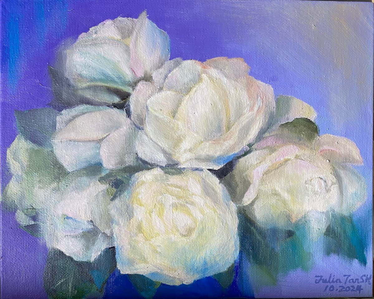 Impressionistic Still Life Oil Painting By Julia Tan Sh, 10 X 8", Portrait Of The Scarce, Original Artwork