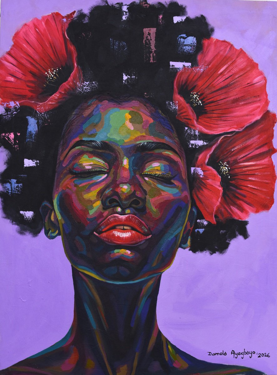 Feminine Royalty 4 By Damola Ayegbayo, 30 X 40, Artwork For Sale On Artfinder