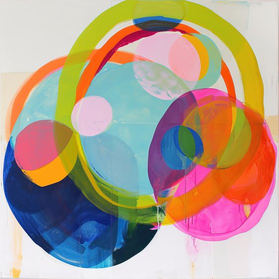 Painting of bold and bright circles 2901244