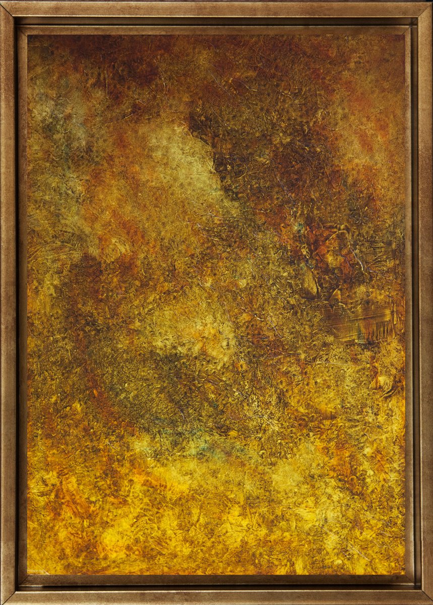 Organic Abstract Oil Painting By Przemek Kret, 19 X 26", Sakra