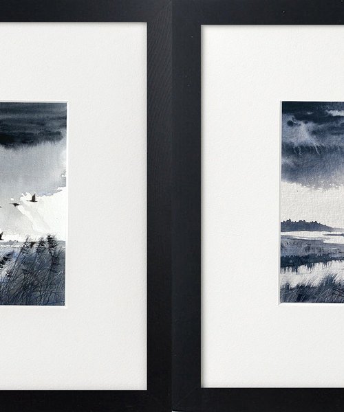 Two marshes views framed by Teresa Tanner