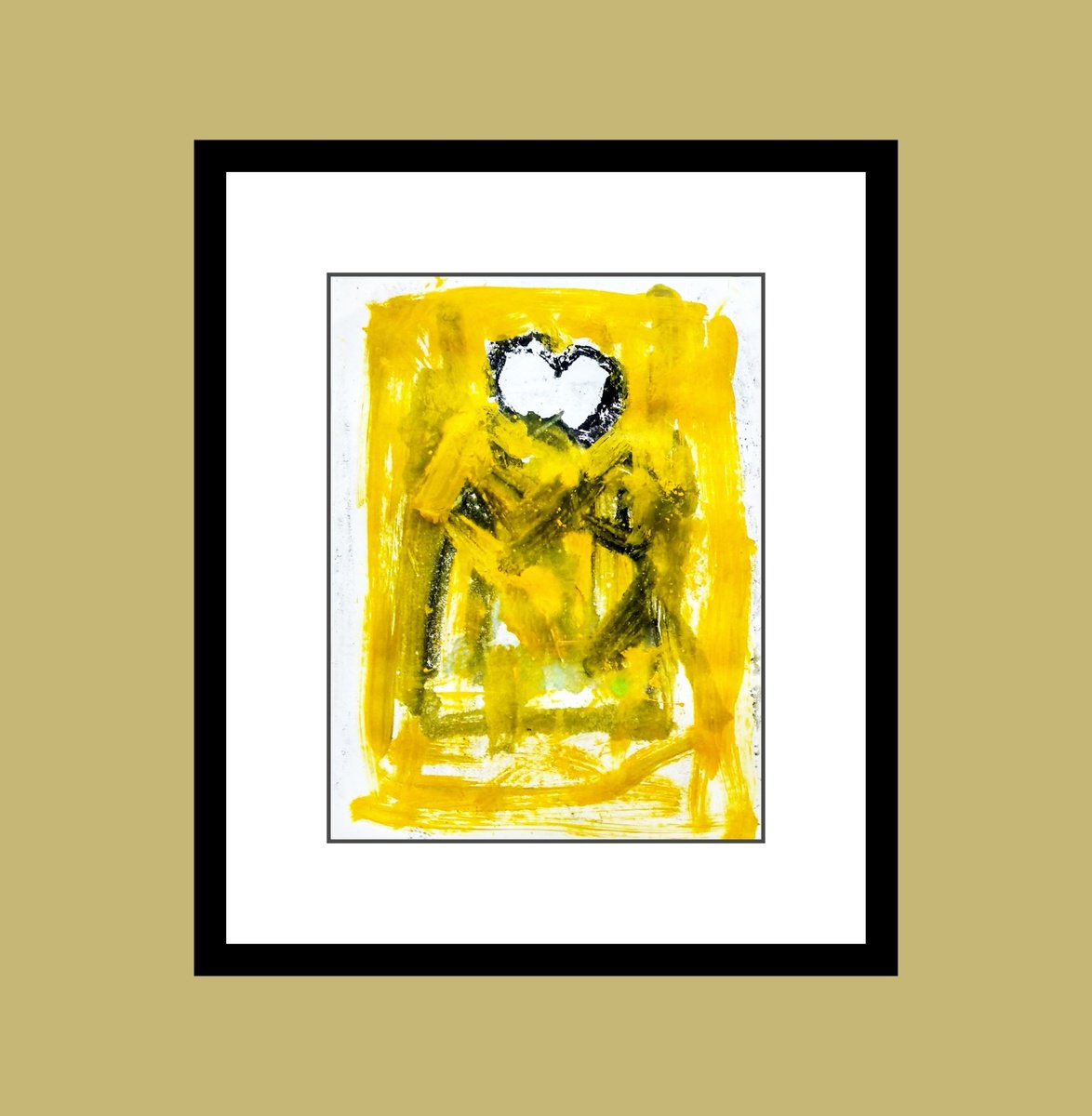 Expressive Portrait Limited Edition Print By Asha Shenoy, 8 X 11, Romantic Couple 3, Original Artwork