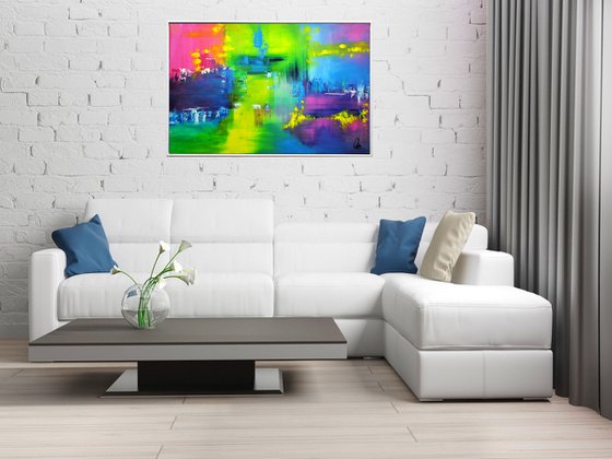 Tender Touches  - Abstract Art - Acrylic Painting - Canvas Art - Framed Painting - Abstract Painting - Ready to Hang