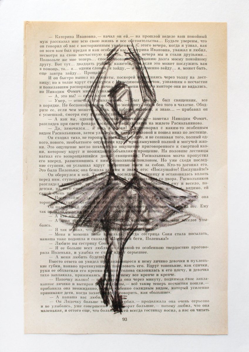 Ballerina Sketch I / ORIGINAL PAINTING by Salana Art Gallery