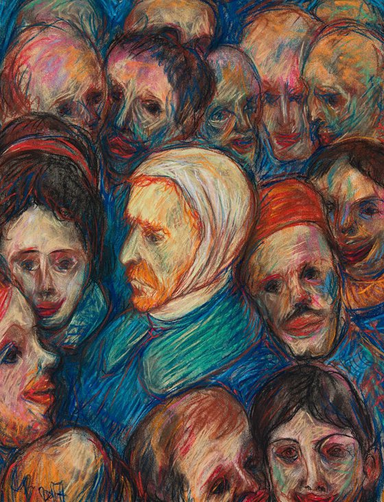 Van Gogh and the Crowd. "Impressionists" Series