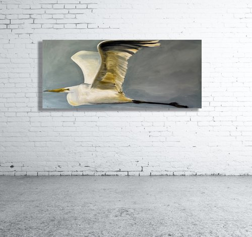 Sigmund the Egret by Anna Lockwood