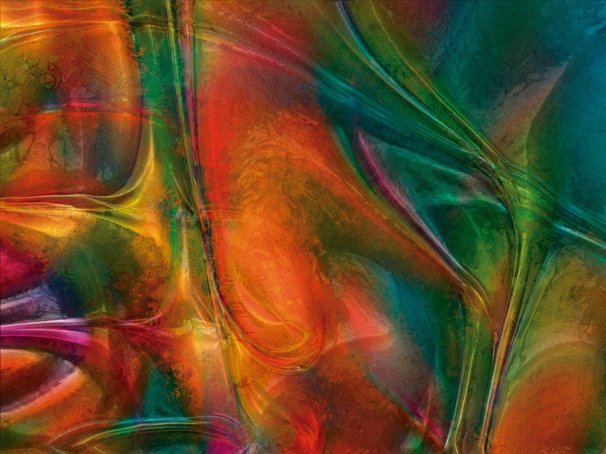 Abstract Animal Print By Javier Diaz, 80 X 60, Colibri?/Xl Large Original Artwork, Original Artwork