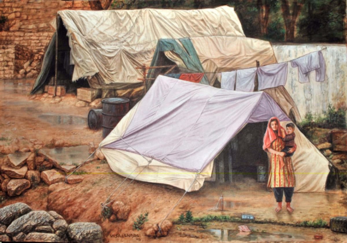 Temporary hut dwelling by Vishalandra Dakur