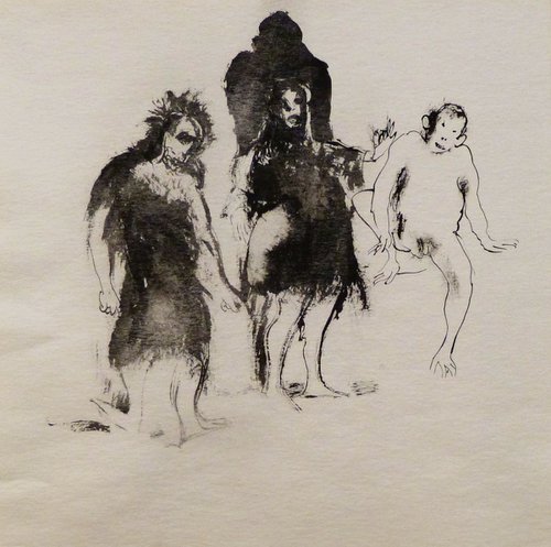 Monkeys, 30x30 cm by Frederic Belaubre
