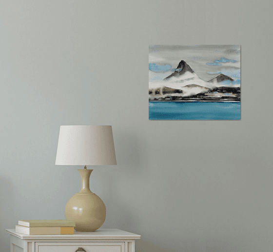 Mountain landscape painting