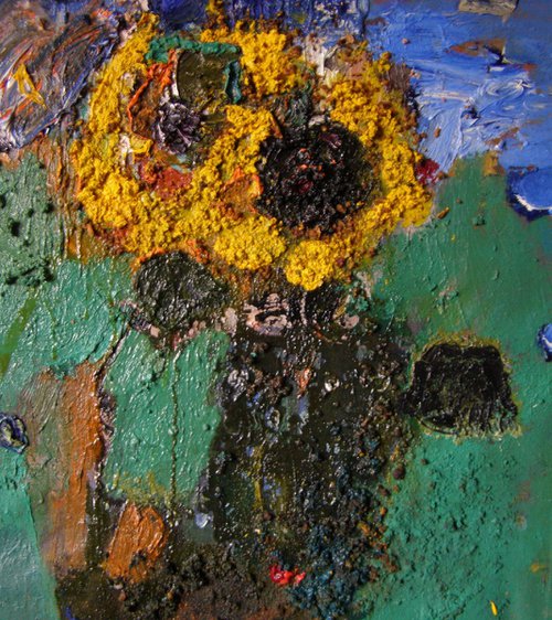 Sunflowers. Oil on canvas. 90/80cm. 2010. by Igor (Krapar) Shcherbakov