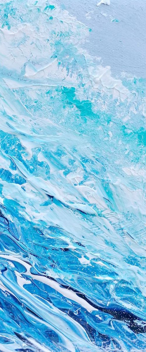 Surf 5, Seascape, small, framed, gorgeous by Mel Graham
