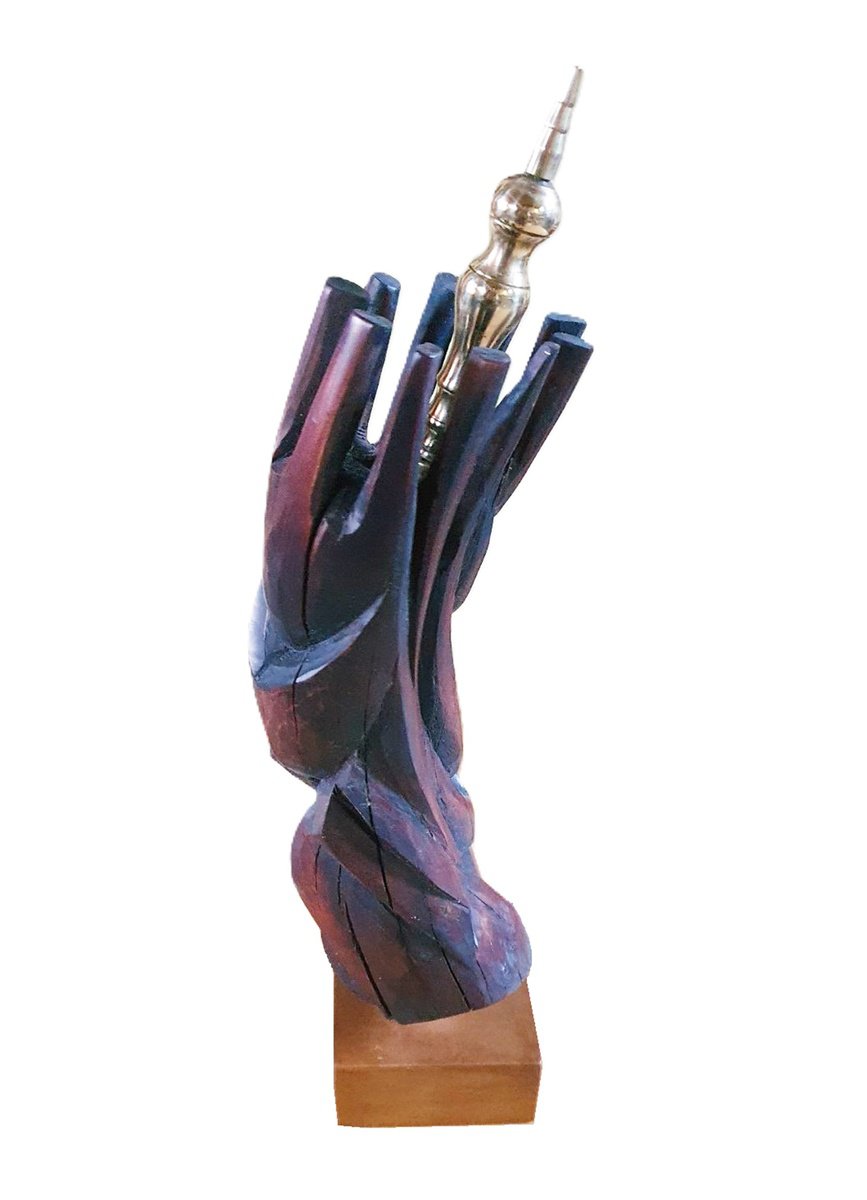 Urban And Pop Abstract Sculpture By George Troyanov, 6 X 18, Aspiration, Original Artwork