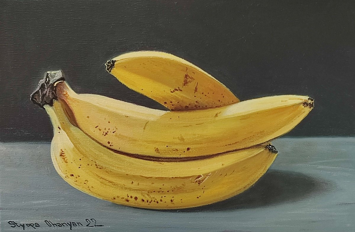 Bananas (20x30cm, oil on CANVAS) by Sergei Miqaielyan