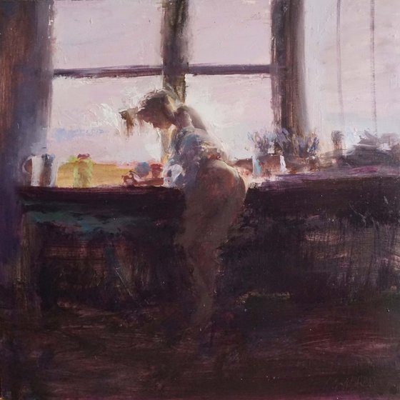 Meggie at window