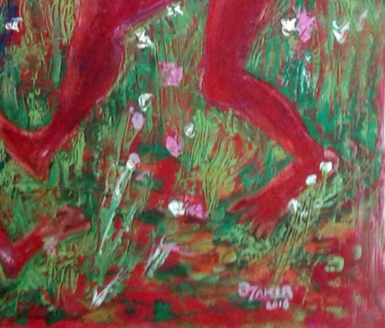 ..Springtime 2016year 35x31in Original Painting Oil on Canvas FOR SALE