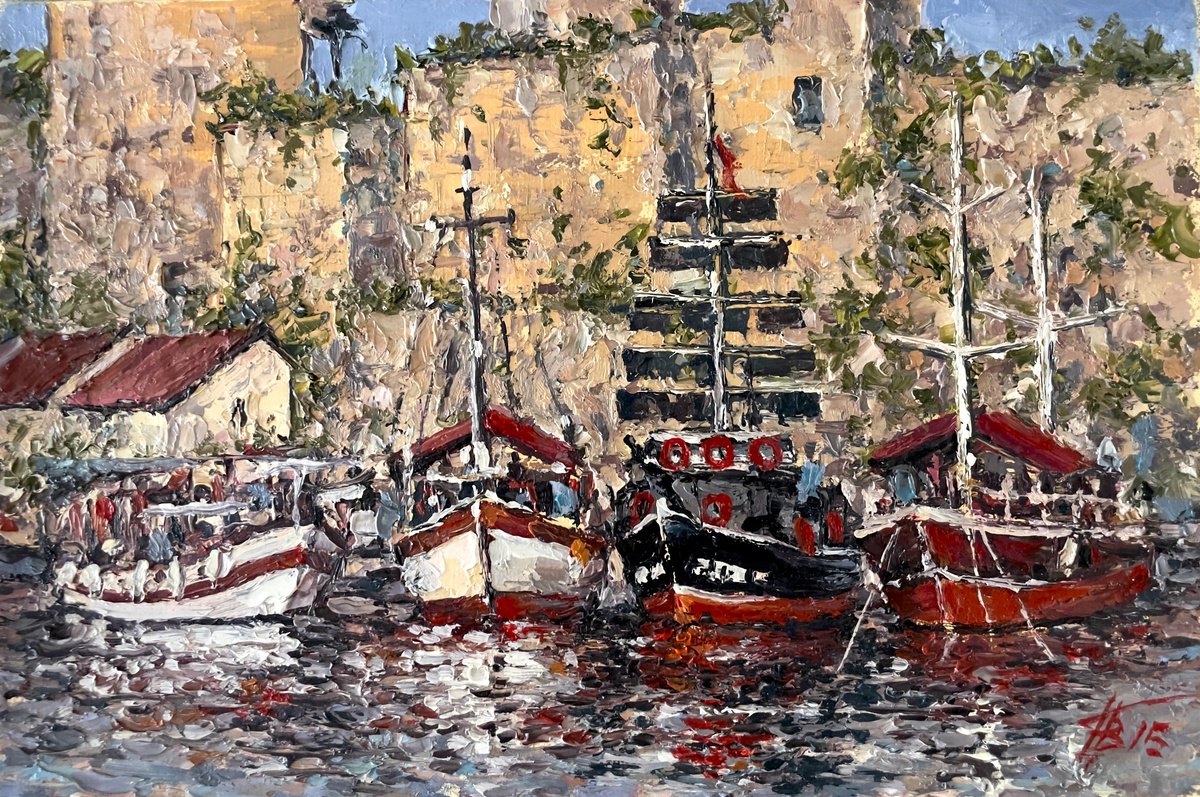 Adriatic boats by Valery Popov