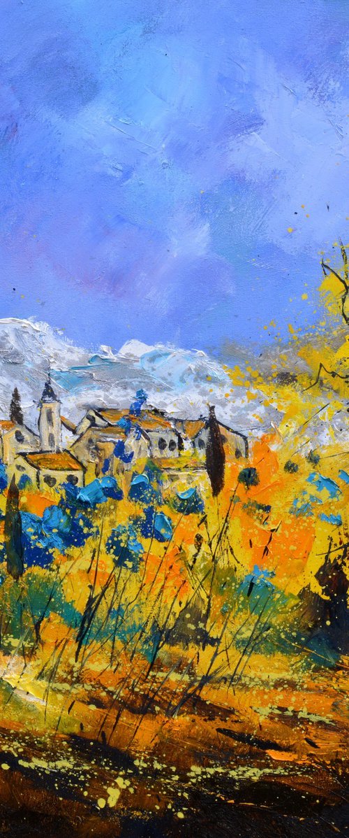 Blue flowers in Provence by Pol Henry Ledent