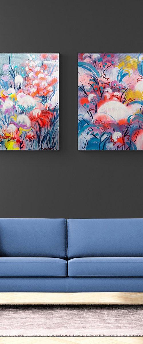 Seductive sweetness Diptych by Nataliia Karavan