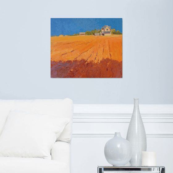 Farmland in Midwest, Evening