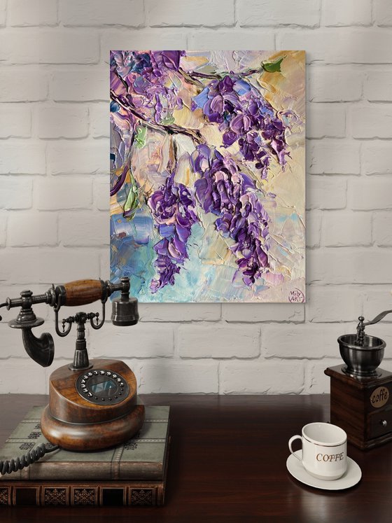 Wisteria Blossoms – Textured Floral