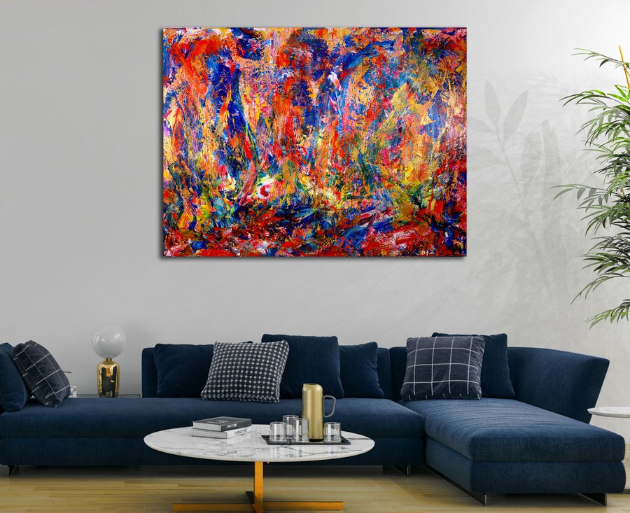 Polychromatic Terrain Mixed-media painting by Nestor Toro | Artfinder