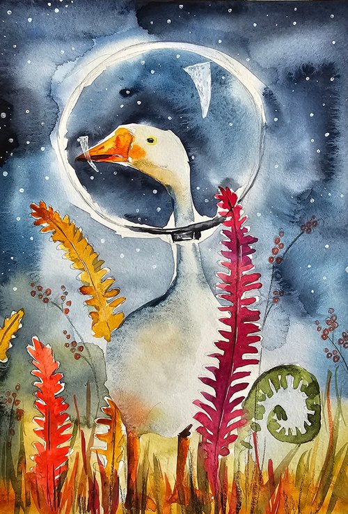 Space Goose (small) by Evgenia Smirnova
