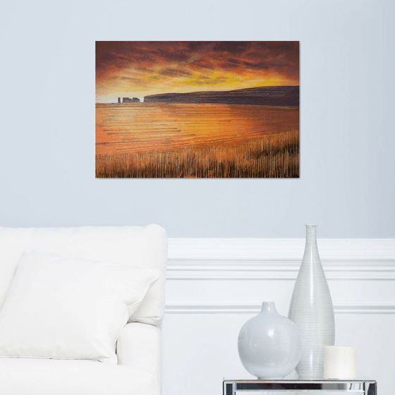 Studland Bay At Sunset