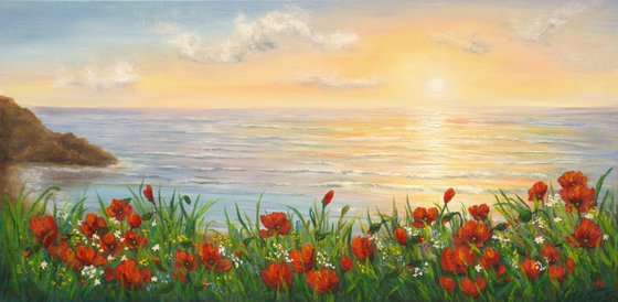 Poppies by the sae