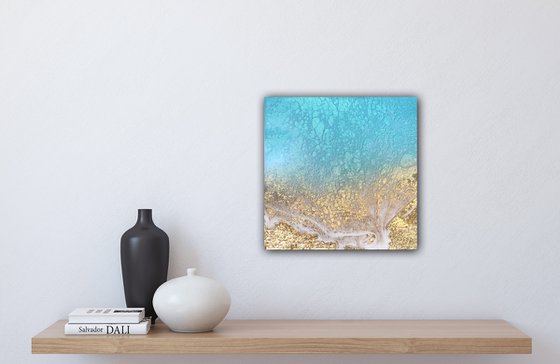 Teal Waves #25 Seascape Painting