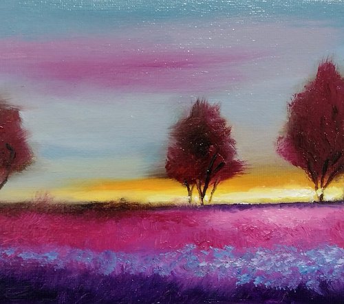 Magenta Sunset by Jane Palmer Art