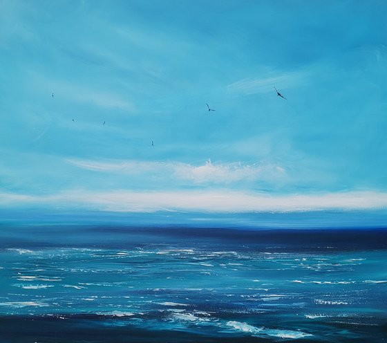 Only Blue - seascape, emotional, panoramic