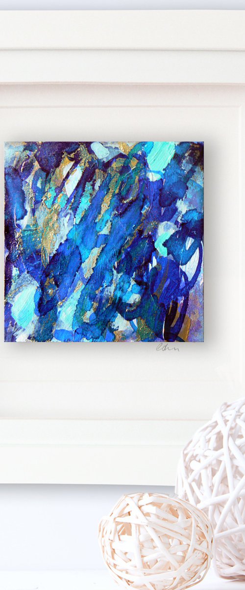 Mini original abstract #296 (original miniature abstract) by Carolynne Coulson