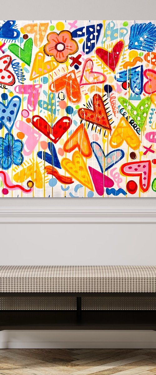 Gran Primavera 4, 100x150 cm by Mercedes Lagunas