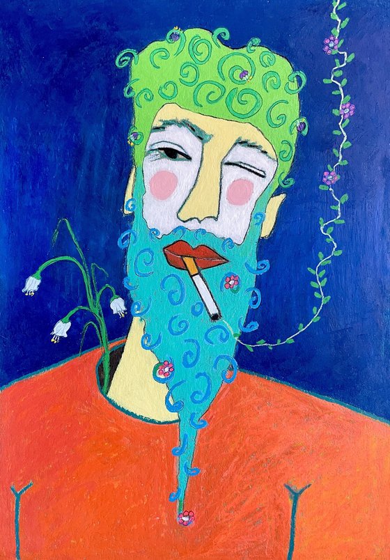 Spring man portrait
