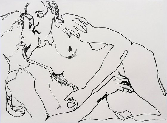 Lovers- Erotic Drawing