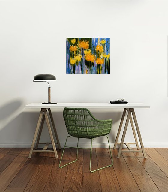 Chrysanthemums original oil painting