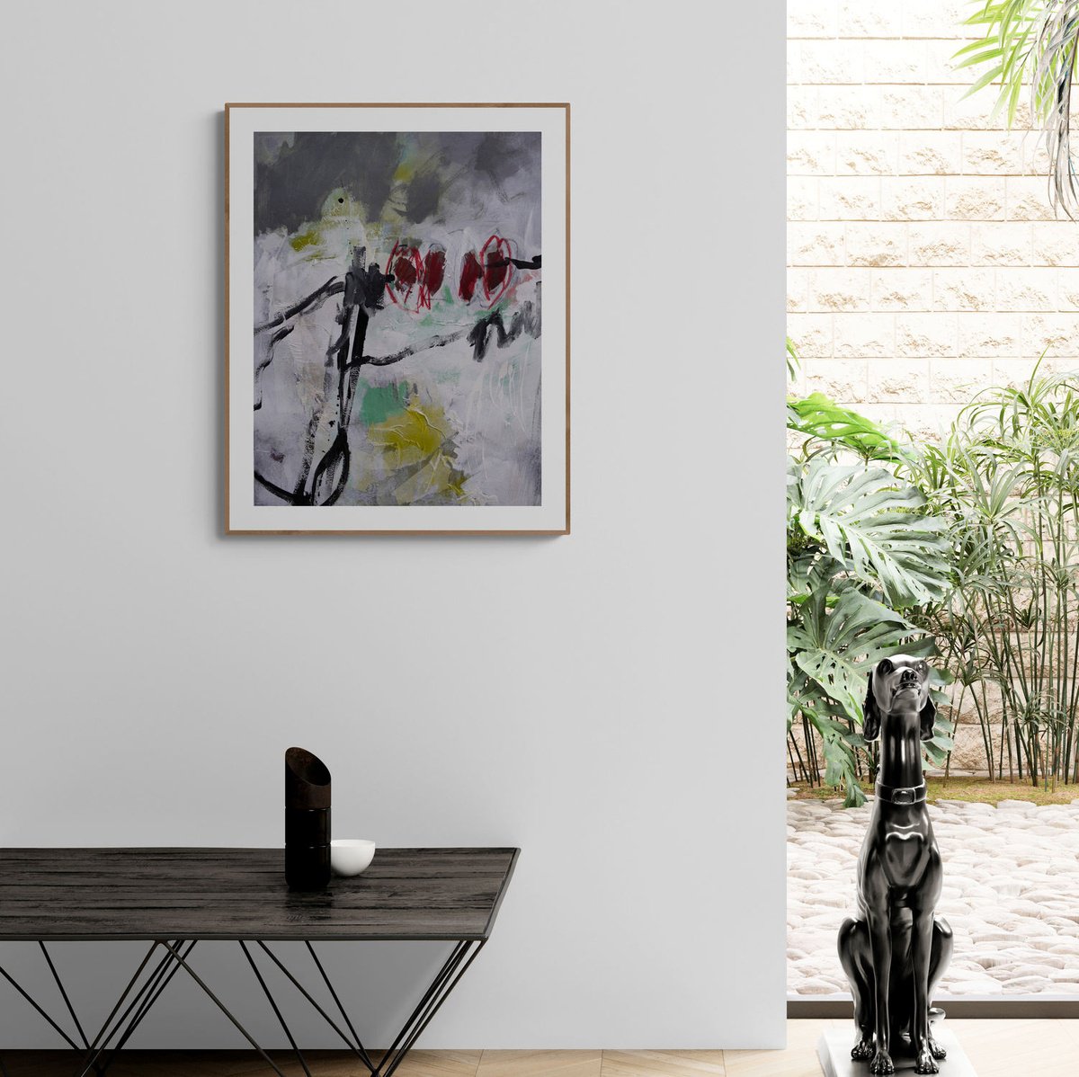 Expressive Abstract Painting By Daniela Schweinsberg, 20 X 26, Lithic Ocean 4, Original Artwork